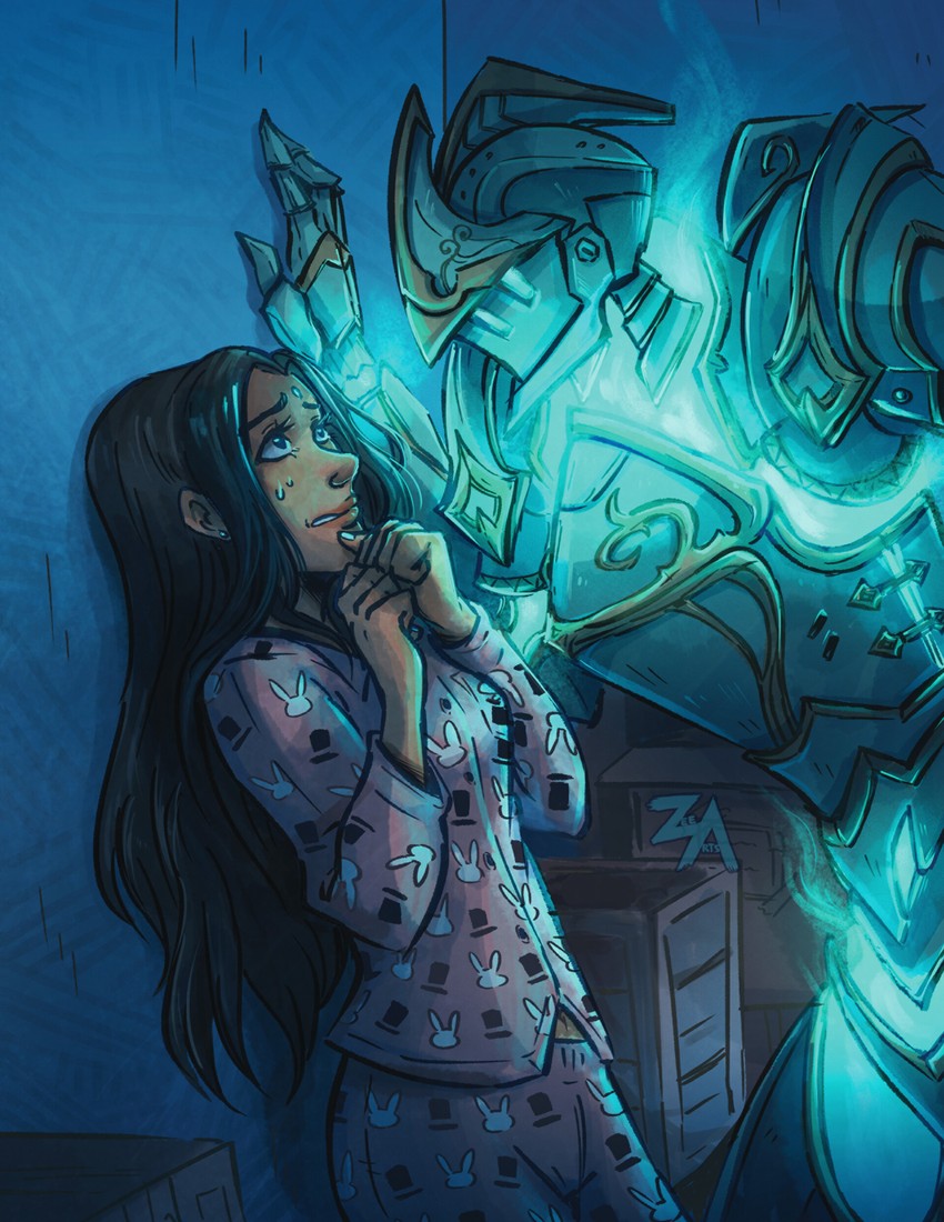 pharah, symmetra, and enchanted armor pharah (overwatch and 1 more) drawn by zee_arts
