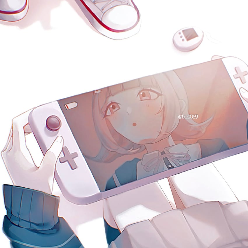 nanami chiaki and hinata hajime (danganronpa and 1 more) drawn by dao_(li_0069)