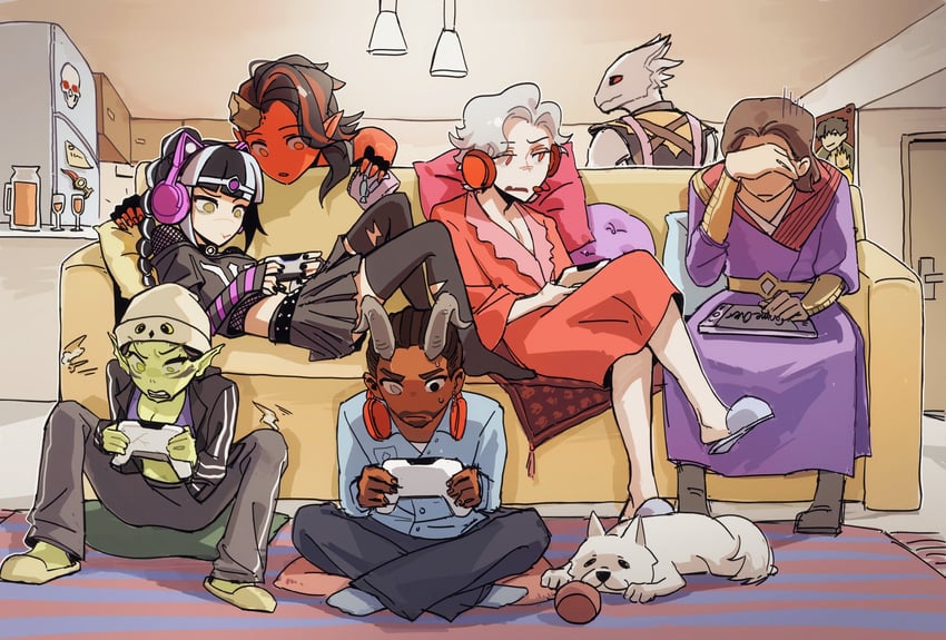 shadowheart, astarion, karlach, lae'zel, gale, and 3 more (dungeons & dragons and 2 more) drawn by yy20251111