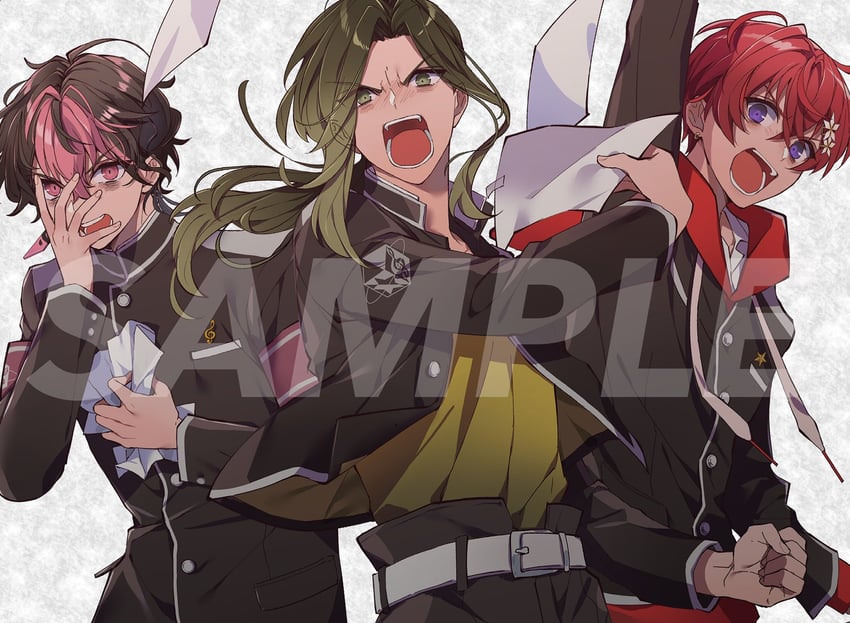 coe., yusuke, and lan (lost one no goukoku and 3 more) drawn by luka_ooooo