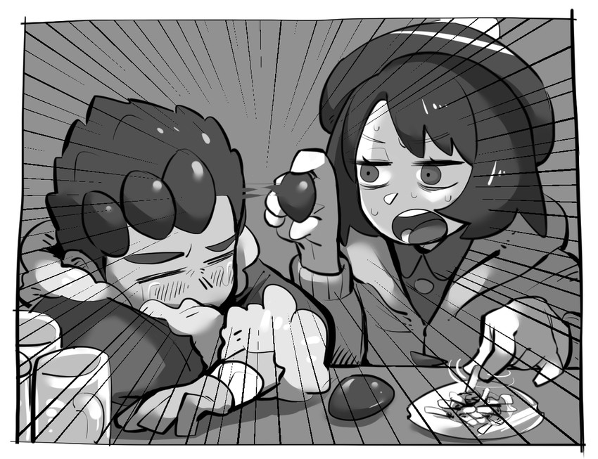 gloria and hop (pokemon and 1 more) drawn by tirarizun