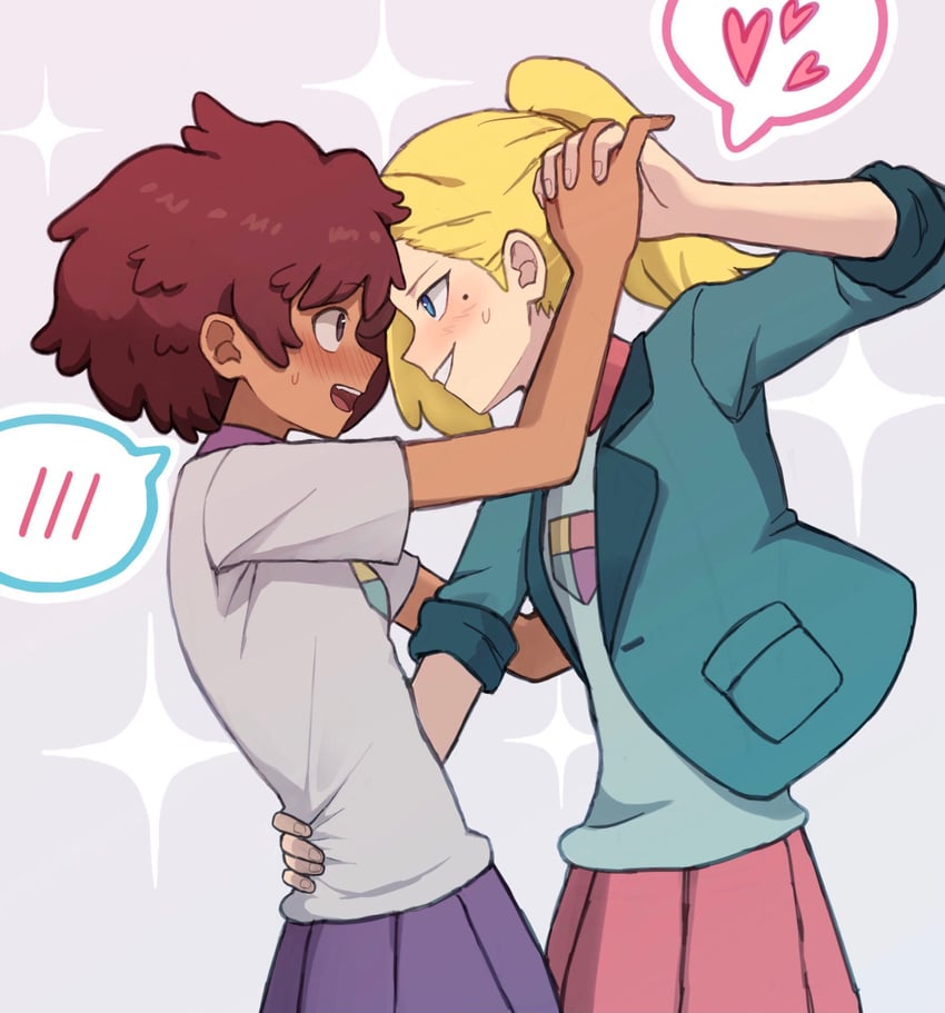 sasha waybright and anne boonchuy (amphibia) drawn by junsui_(omori0310)