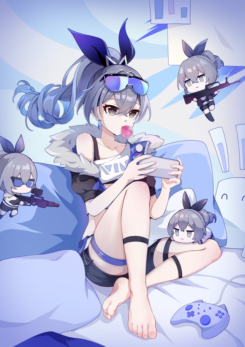 silver wolf (honkai and 1 more) drawn by qiuyun15621