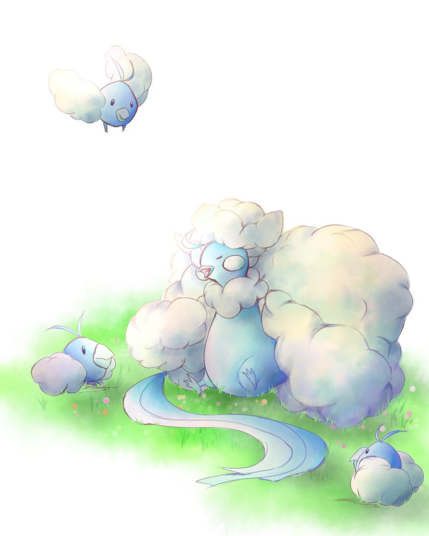 altaria, swablu, and mega altaria (pokemon) drawn by lapis_(miru3001)