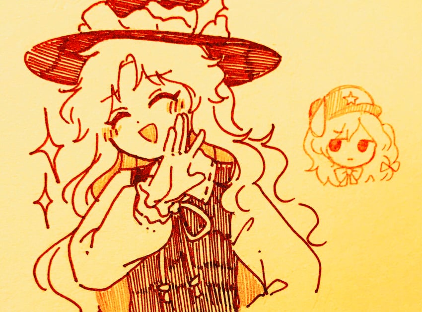 jacket girl and label girl (touhou and 1 more) drawn by itsuki_(_dw)
