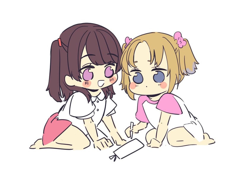fujishima megumi and osawa rurino (love live! and 1 more) drawn by shin_(shnnnnrn1)