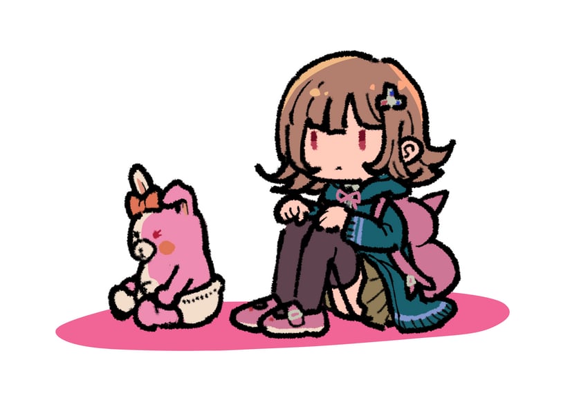 nanami chiaki and monomi (danganronpa and 1 more) drawn by youko-shima