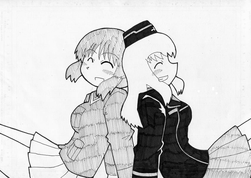 nishizumi miho and itsumi erika (girls und panzer) drawn by giruto