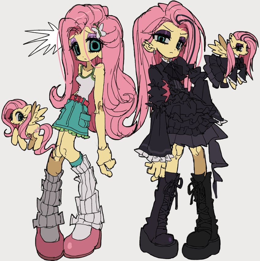 fluttershy (my little pony and 2 more) drawn by jwnn