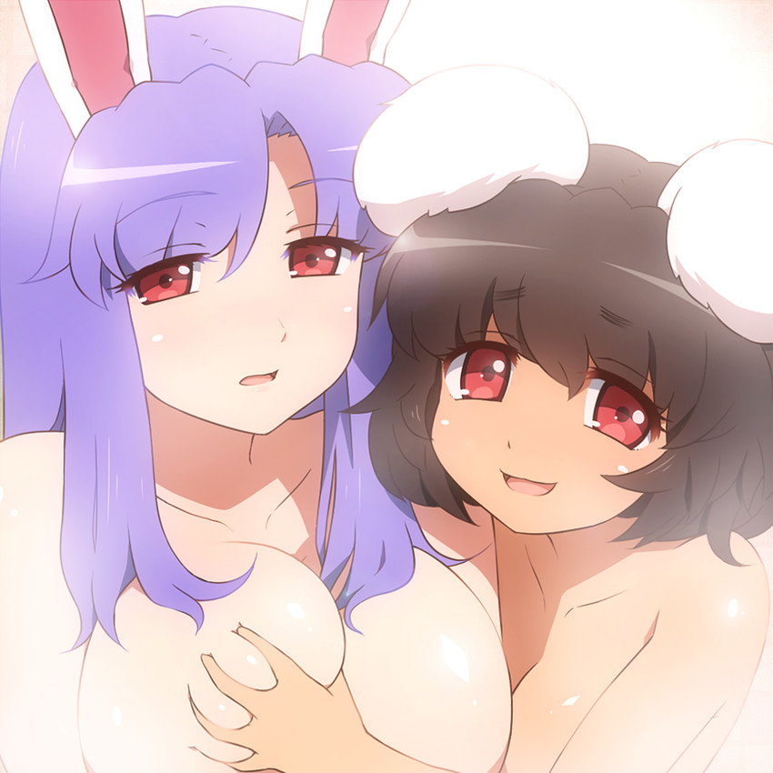 reisen udongein inaba and inaba tewi (touhou) drawn by shirosato