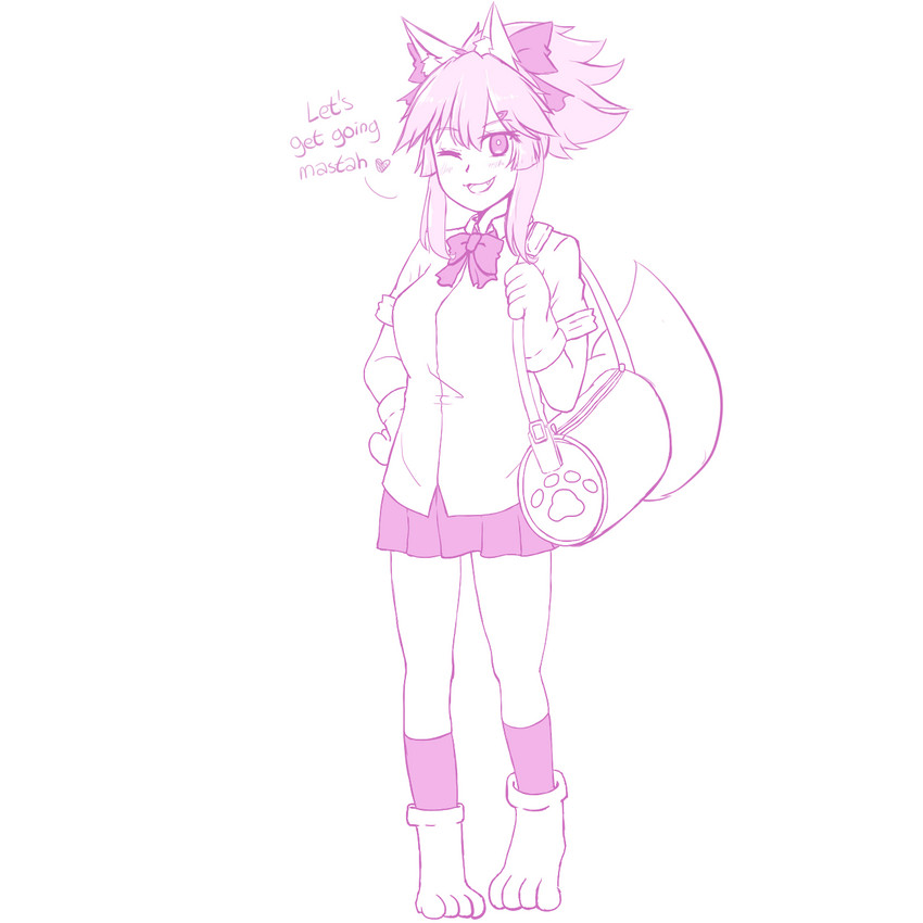 tamamo and tamamo cat (fate and 1 more) drawn by keita_naruzawa