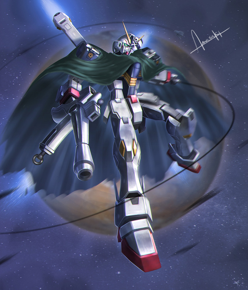 crossbone gundam x-1 (gundam and 1 more) drawn by amasaki_yusuke