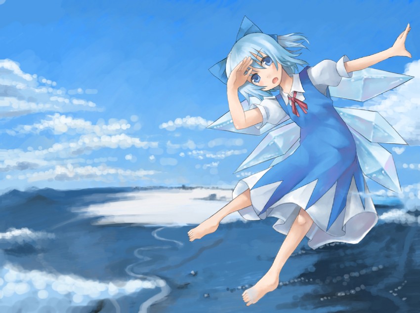 cirno (touhou) drawn by yuuta_(tokoton_hirune_hiyori)