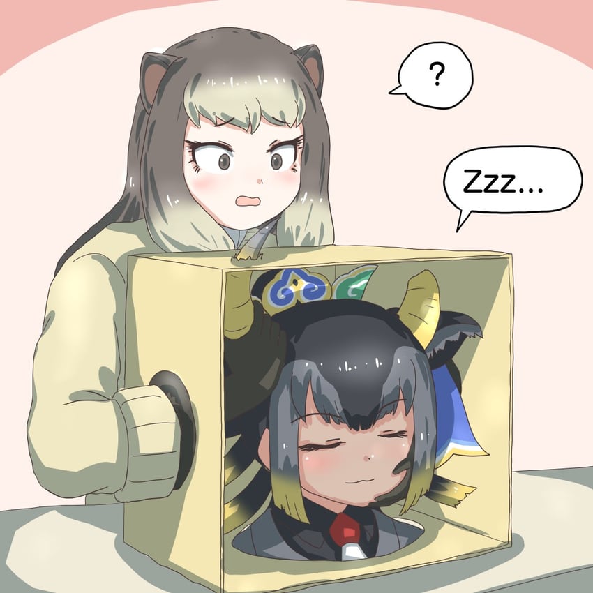 goshingyu-sama and alpine marmot (kemono friends) drawn by mukouyama_mu