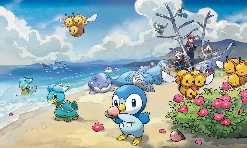 akari, rei, spheal, hisuian growlithe, mantine, and 5 more (pokemon and 1 more)