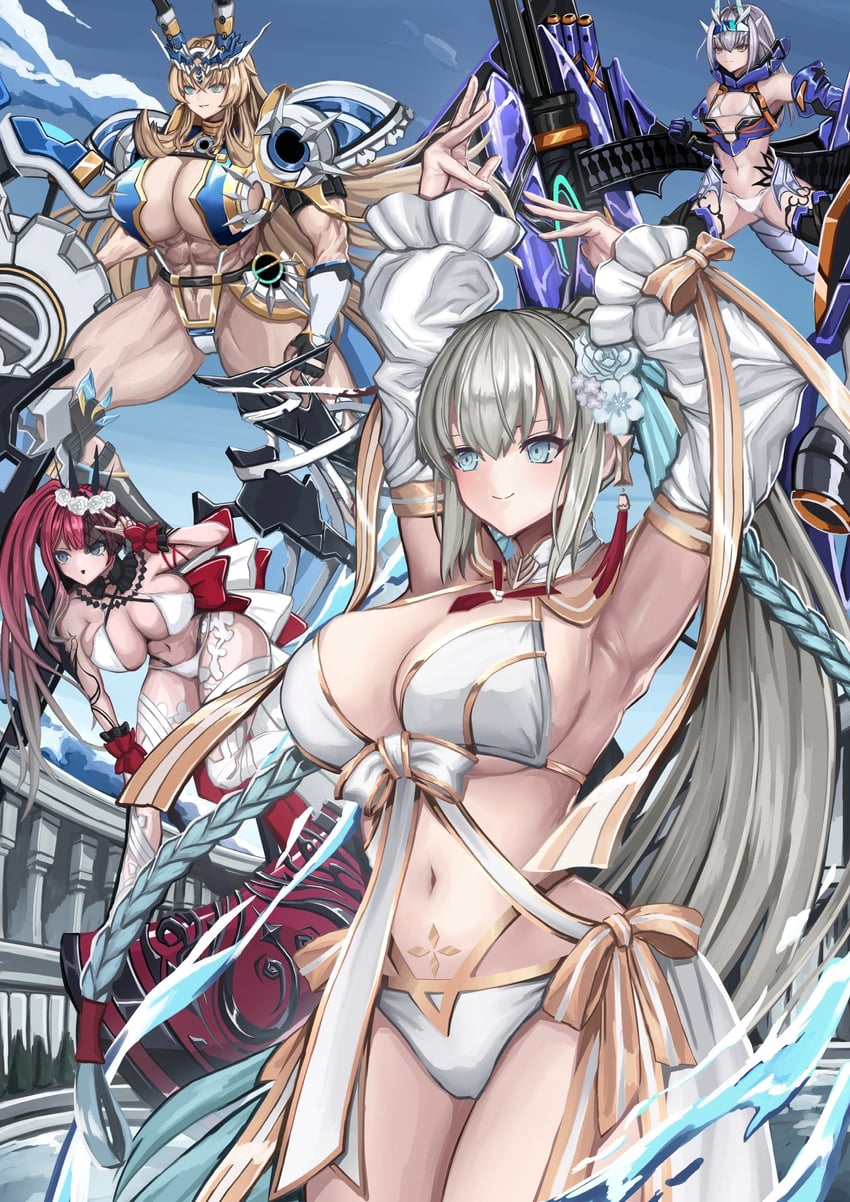 baobhan sith, morgan le fay, melusine, and barghest (fate and 1 more) drawn by justice_haruka