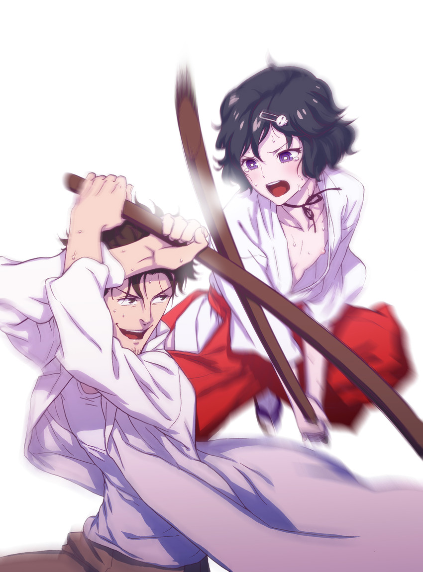 okabe rintarou and urushibara luka (steins;gate) drawn by fetishist
