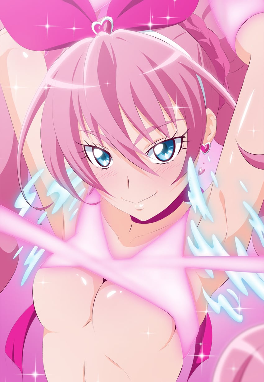 houjou hibiki and cure melody (precure and 1 more) drawn by fuchi_(nightmare)