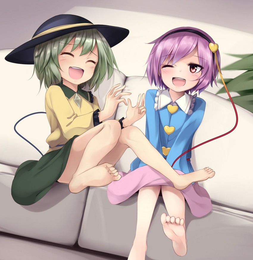 komeiji koishi and komeiji satori (touhou) drawn by arai_togami