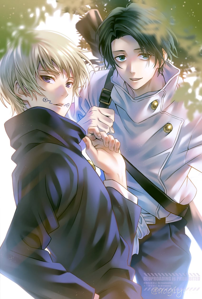 okkotsu yuuta and inumaki toge (jujutsu kaisen) drawn by aogiyuki