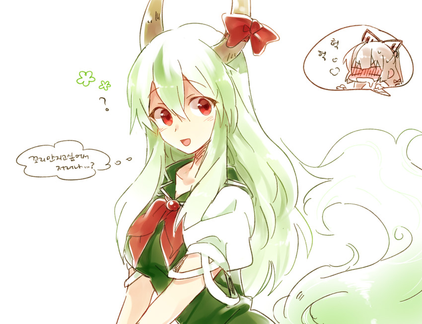 fujiwara no mokou, kamishirasawa keine, and ex-keine (touhou) drawn by 6_(yuchae)