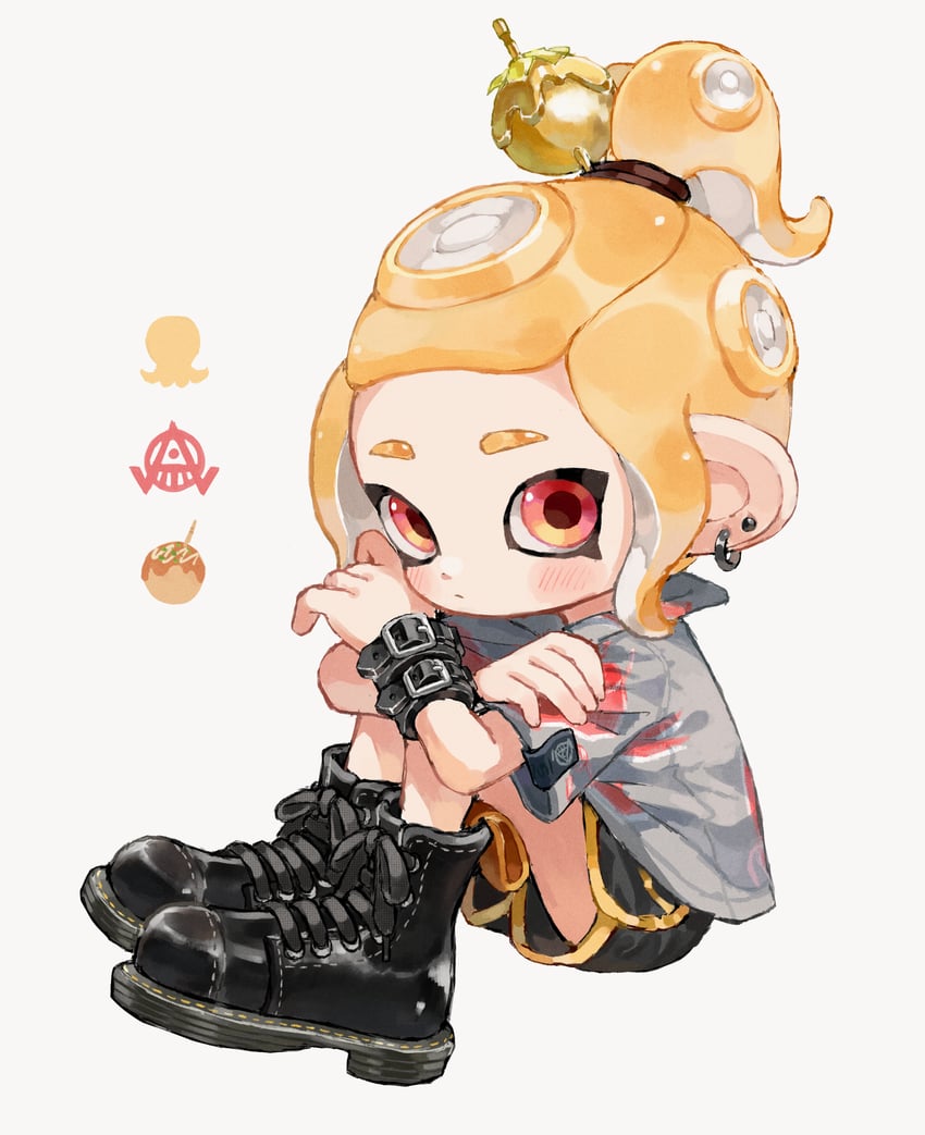 octoling player character and octoling girl (splatoon) drawn by myon_rio