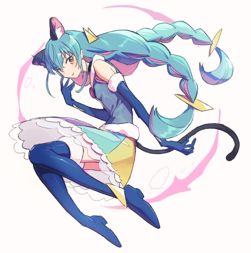 yuni and cure cosmo (precure and 1 more) drawn by tugo