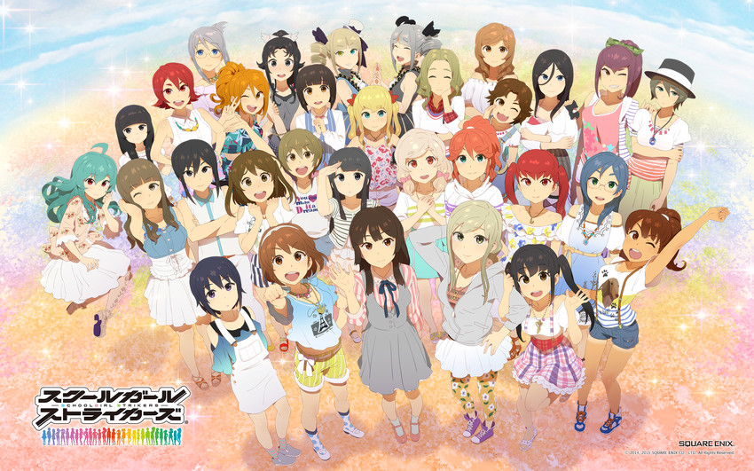 sumihara satoka, yaginuma io, kyoubashi amane, ibuki imina, rinoda mano, and 26 more (school girl strikers) drawn by kobayashi_gen