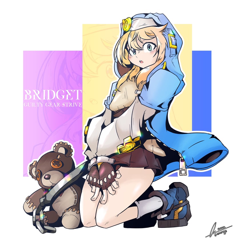 bridget (guilty gear and 1 more) drawn by emeruga