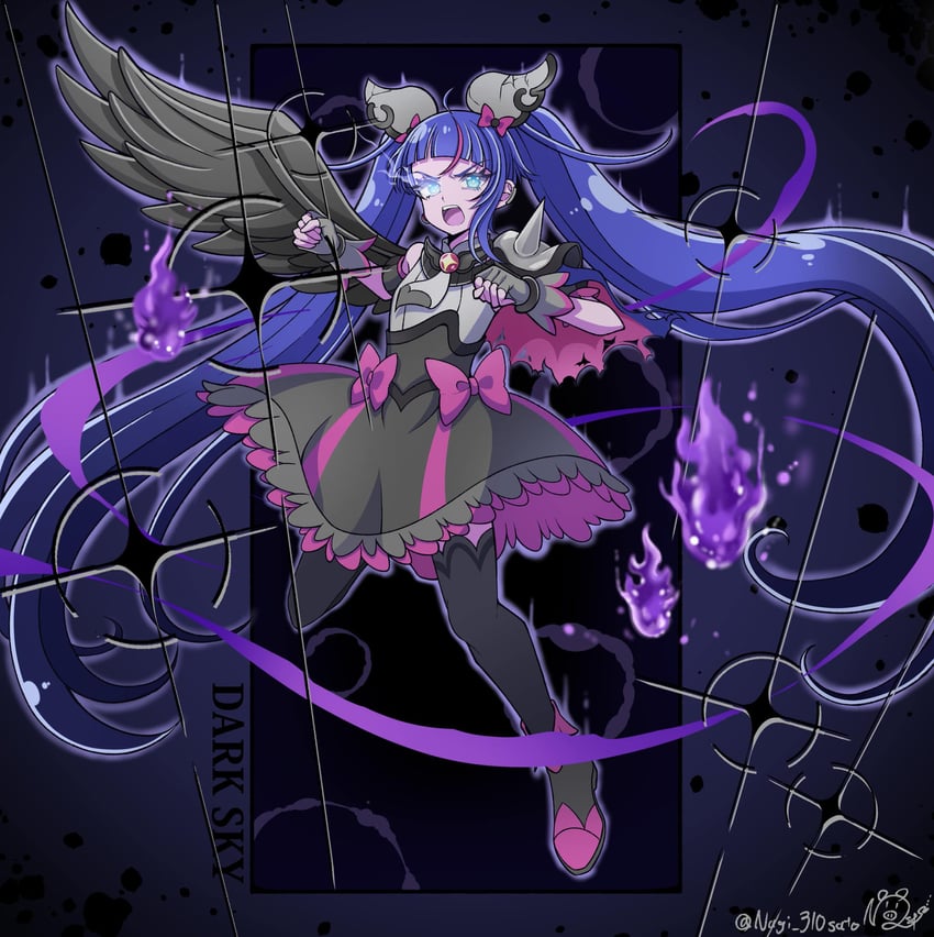 sora harewataru and cure sky (precure and 1 more) drawn by satowa_(circuit)
