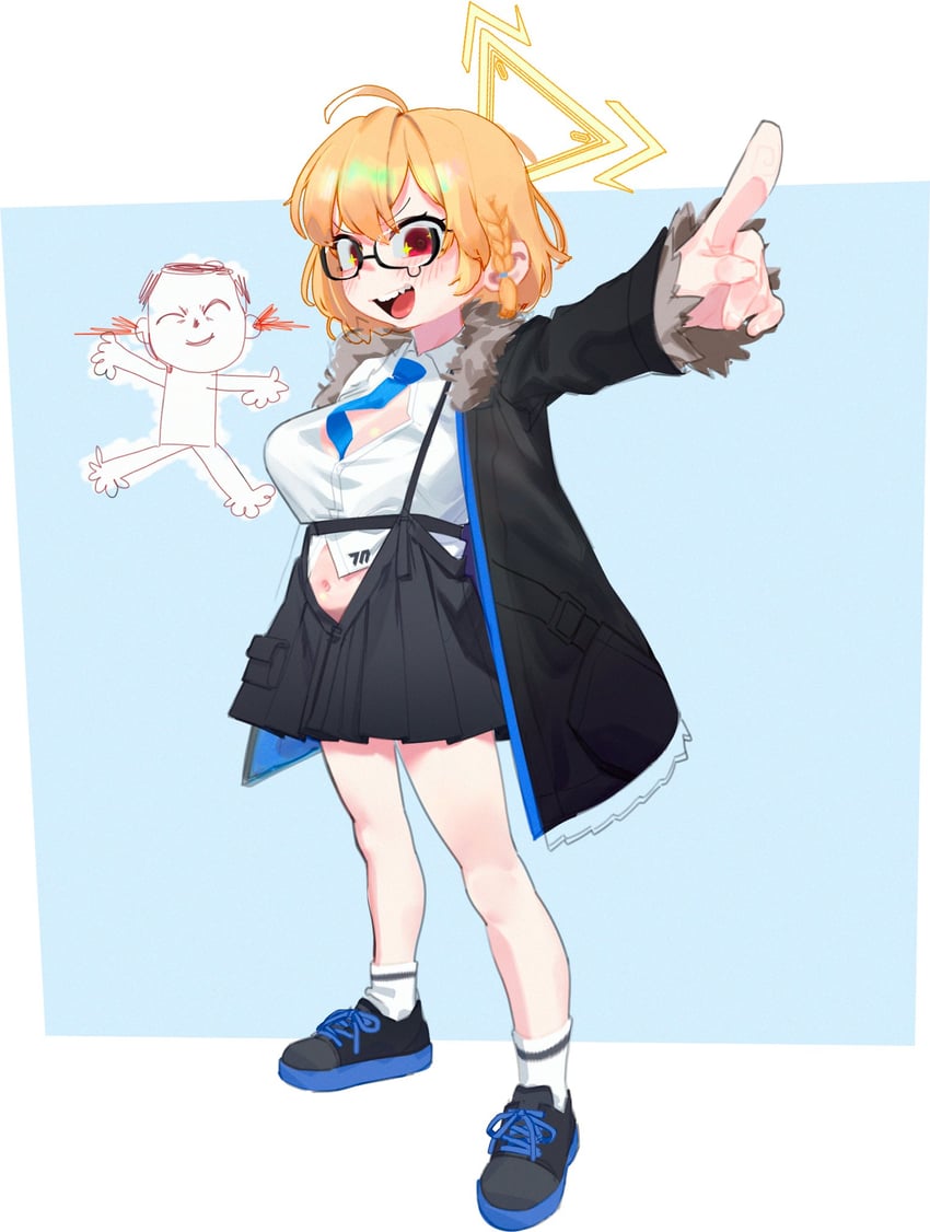 sensei, doodle sensei, and kotori (blue archive) drawn by chi-iz