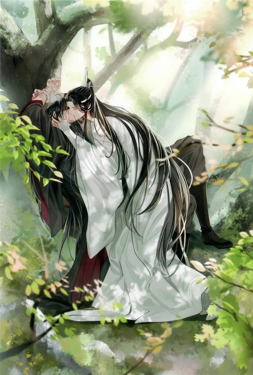wei wuxian and lan wangji (modao zushi) drawn by mg_ms_dayo