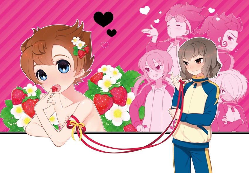 kirino ranmaru, shindou takuto, matsukaze tenma, nishizono shinsuke, kurama norihito, and 1 more (inazuma eleven and 1 more) drawn by tooru