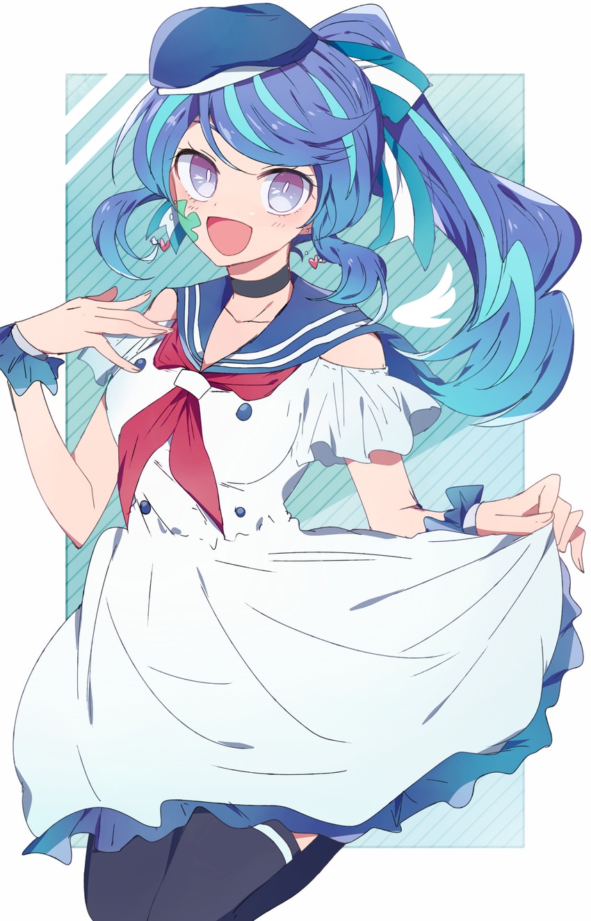 zaizen aoi and blue angel (yu-gi-oh! and 1 more) drawn by nanashiba_(banntlla)