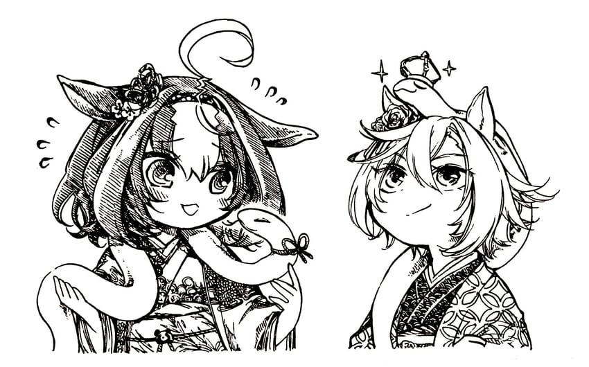 t.m. opera o and meisho doto (umamusume) drawn by mame_nabe_donko