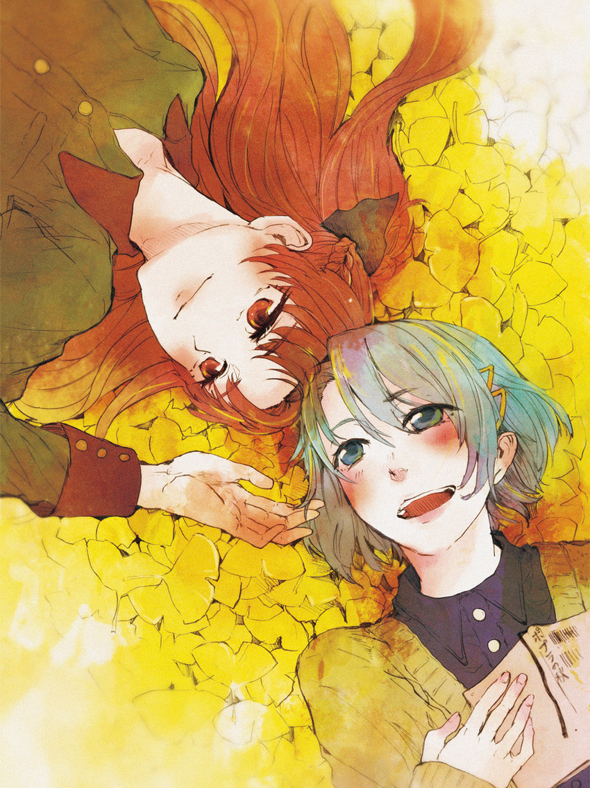 miki sayaka and sakura kyoko (mahou shoujo madoka magica) drawn by skylark_12