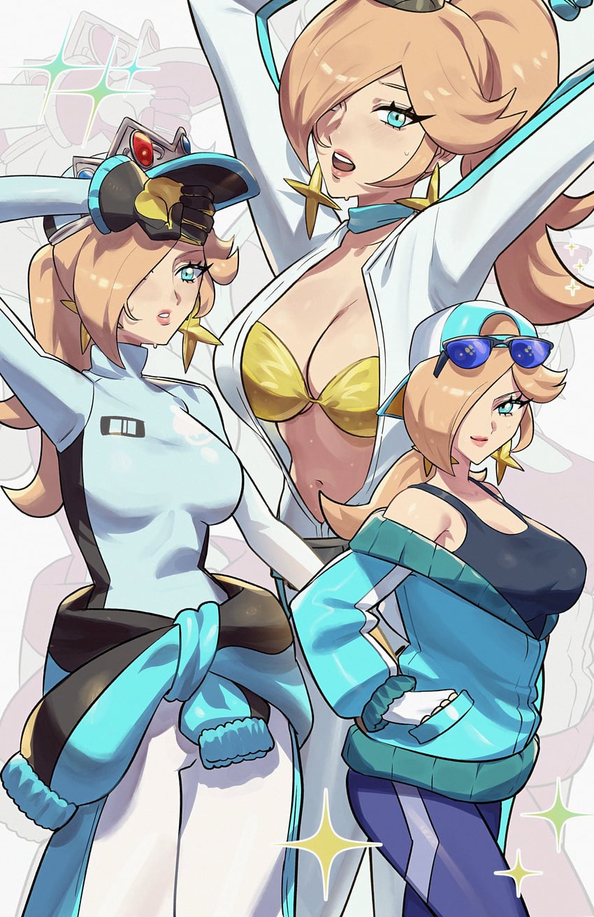 rosalina and biker rosalina (mario and 2 more) drawn by ryairyai