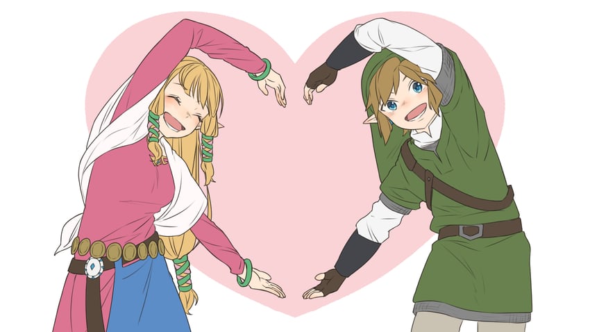 link and princess zelda (the legend of zelda and 1 more) drawn by maya_(mayamayammy)