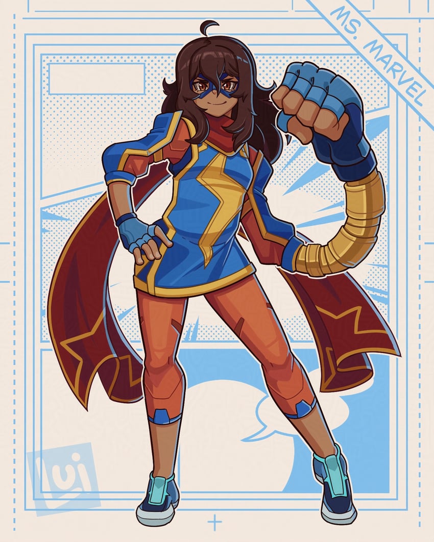 ms. marvel and kamala khan (marvel and 1 more) drawn by lui421