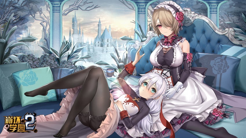 theresa apocalypse and rita rossweisse (honkai and 1 more)