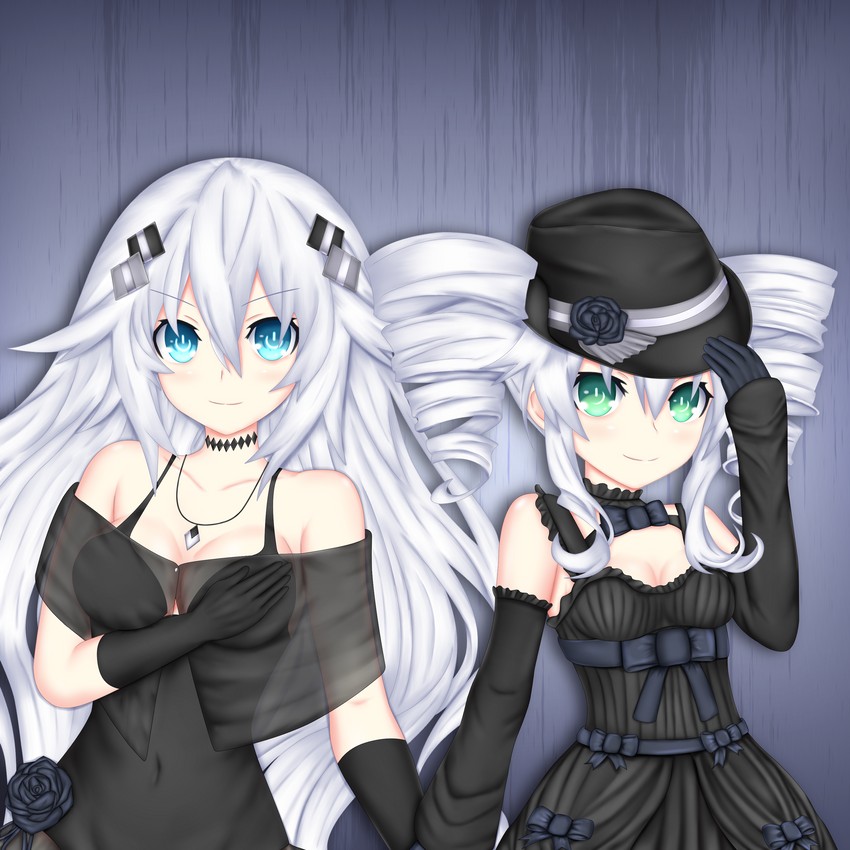 black sister and black heart (azur lane and 1 more) drawn by rhapsofree