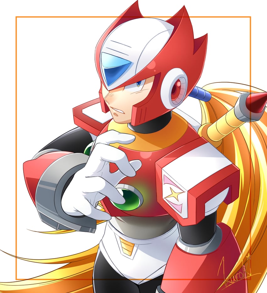zero (mega man and 1 more) drawn by kurokiseow
