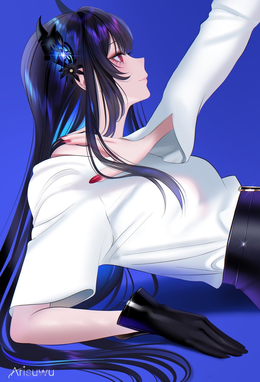 nerissa ravencroft (hololive and 1 more) drawn by 707arisu