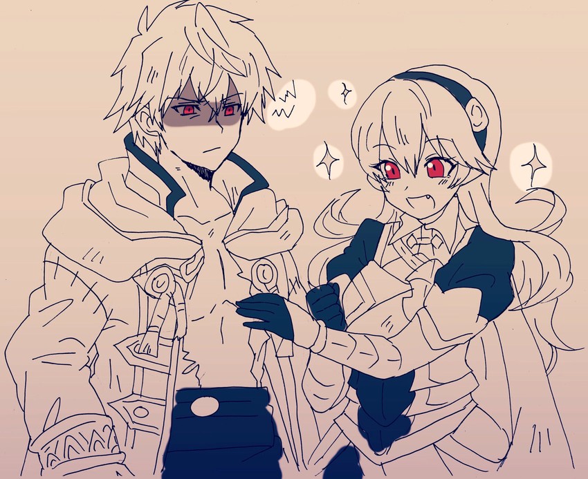 female corrin and male robin (fire emblem and 3 more) drawn by kiriya_(552260)