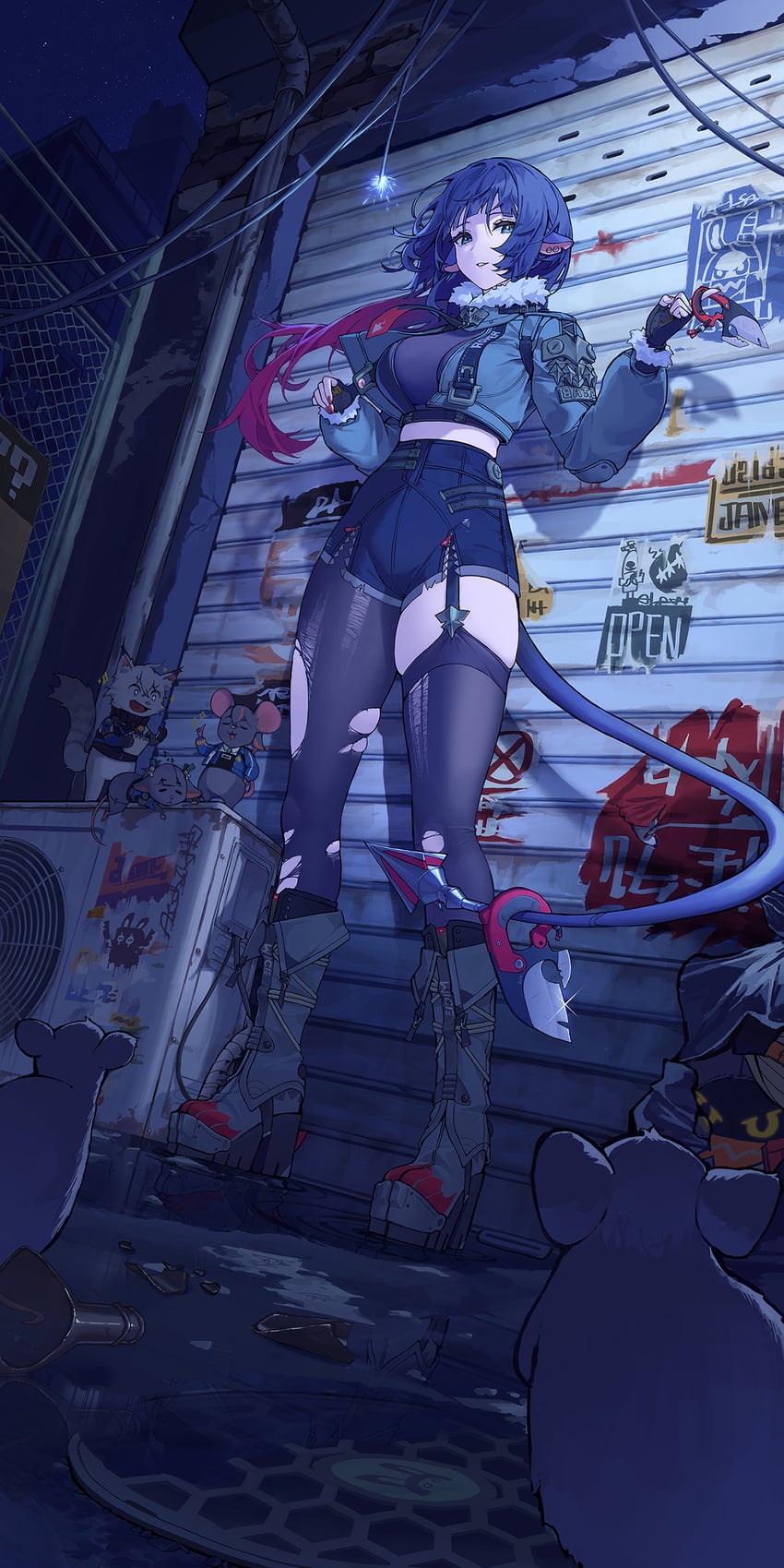 jane doe, zhu yuan, qingyi, seth lowell, and baddieboo (zenless zone zero) drawn by tem