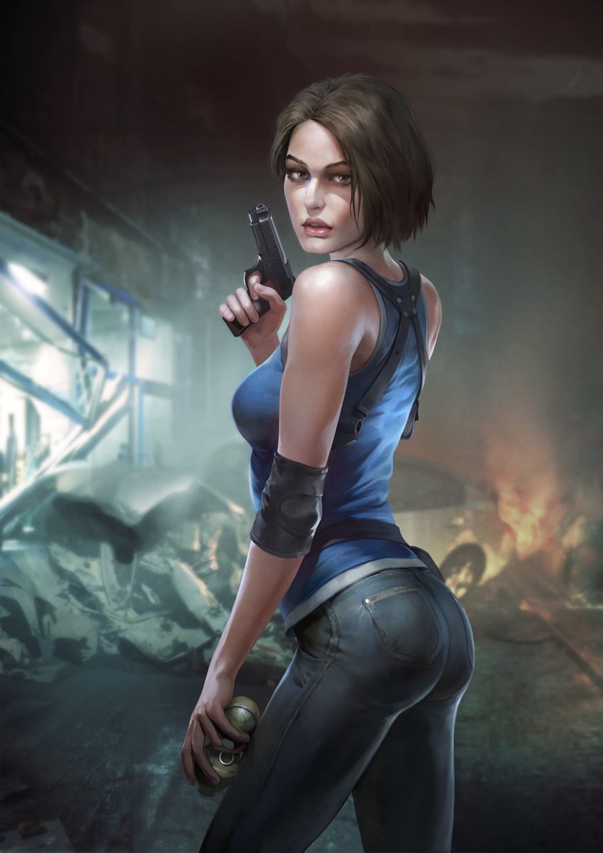 jill valentine (resident evil and 2 more) drawn by rodion_shaldo