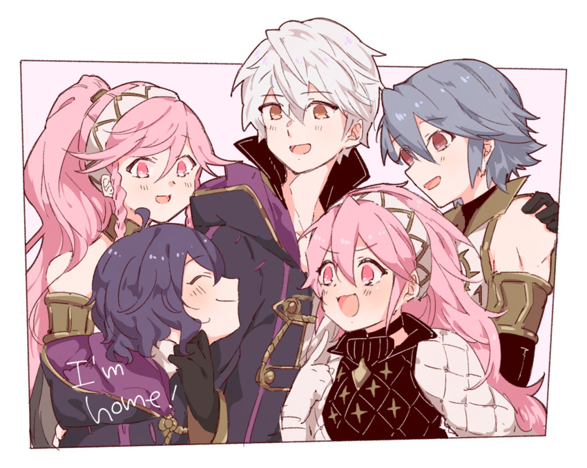 male robin, female morgan, olivia, soleil, and laslow (fire emblem and 3 more) drawn by kona_(rabbitrabbit2037)