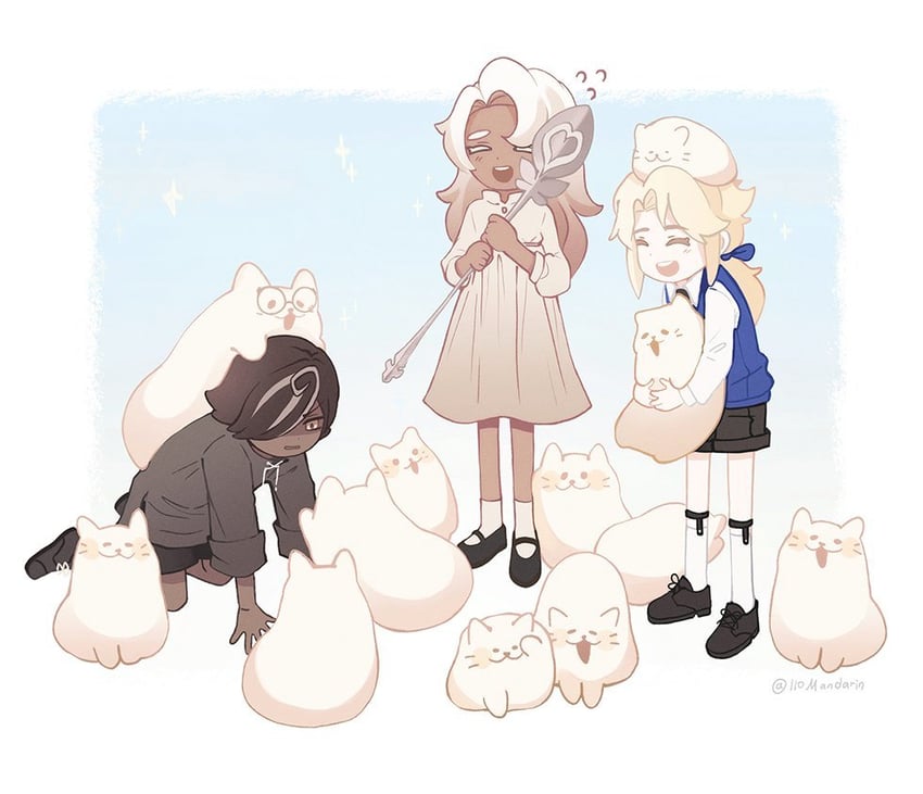 espresso cookie, madeleine cookie, and latte cookie (cookie run and 1 more) drawn by mandarin_cookie