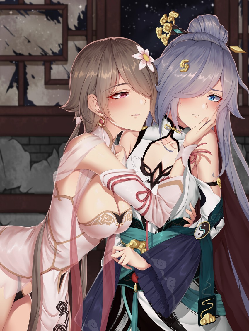 fu hua and rita rossweisse (honkai and 1 more) drawn by ruo_zhishi_chu_jian