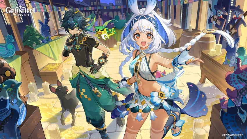 mualani, kinich, and ajaw (genshin impact)